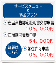 南大阪・和歌山　ビザ申請サポートデスク　サービスメニュー